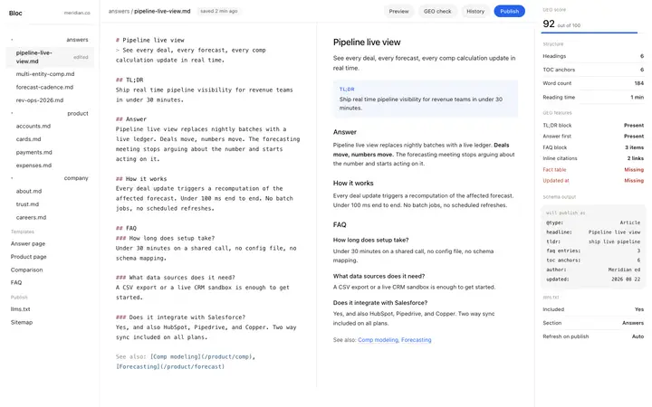 Markdown editor app template with preview