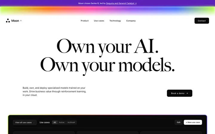 MLOps SaaS landing page template for AI