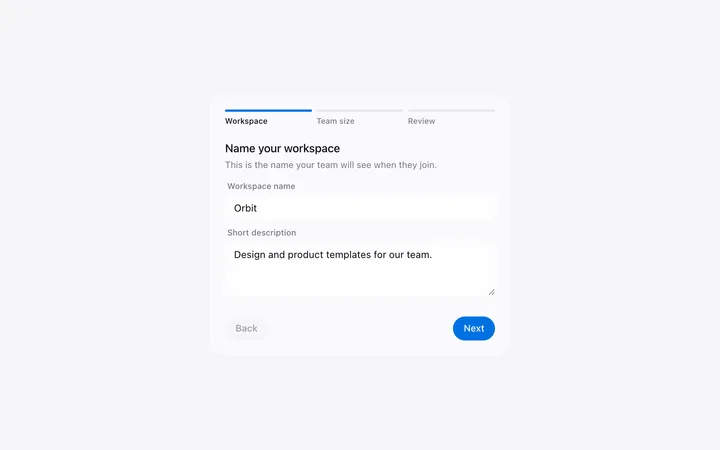 Multi step form template in HTML