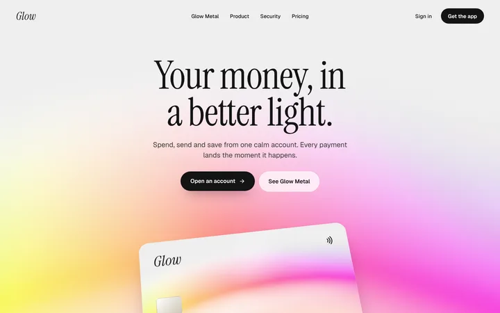 Fintech SaaS landing page template for neobanks