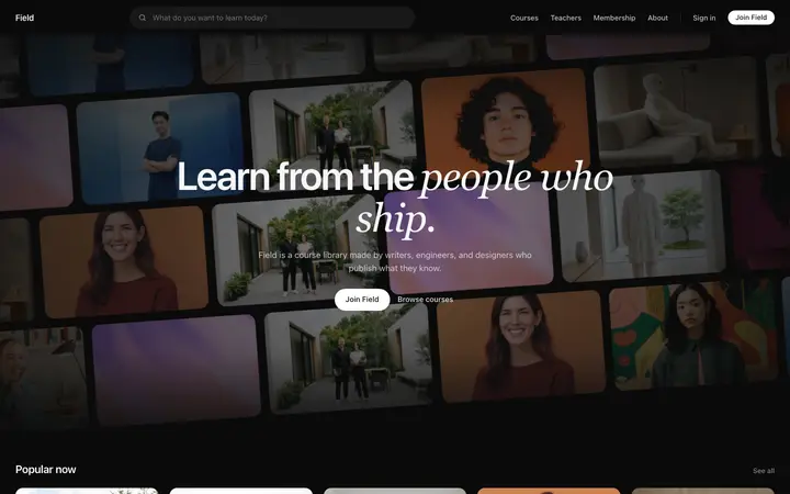 Online course landing page template