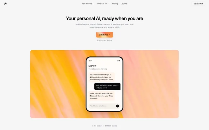 Personal AI SaaS landing page template