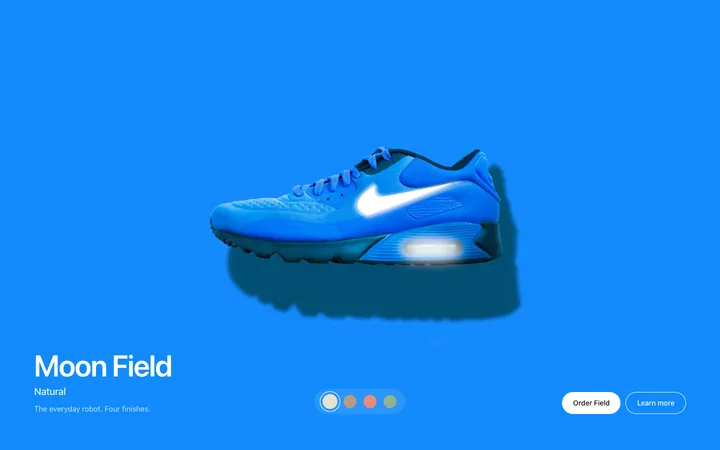 Product finish hero template for fashion