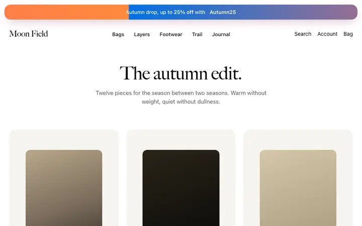 Promo banner template for fashion brands