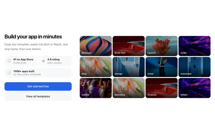 SaaS hero template with social proof