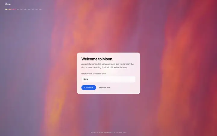 Dot SaaS onboarding welcome screen template