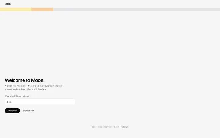 Gradient SaaS onboarding welcome template