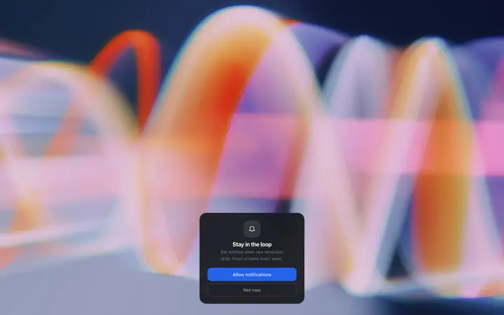 Opt in screen template for SaaS apps