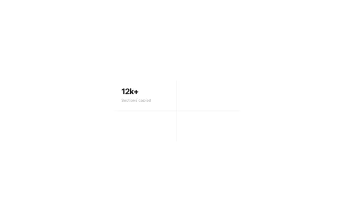 Stats section template for SaaS landing pages