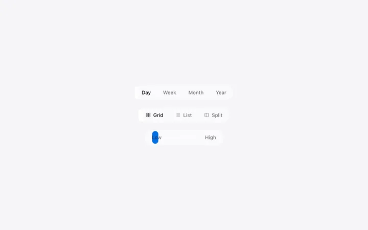 Segmented control template in HTML
