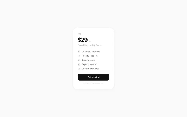 Single plan pricing template for SaaS