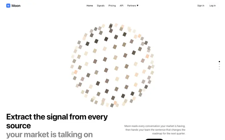 Social listening SaaS landing page template