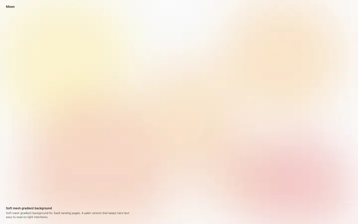 Soft mesh gradient background for SaaS