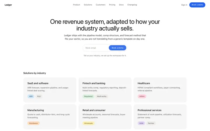 Solutions page template for B2B SaaS