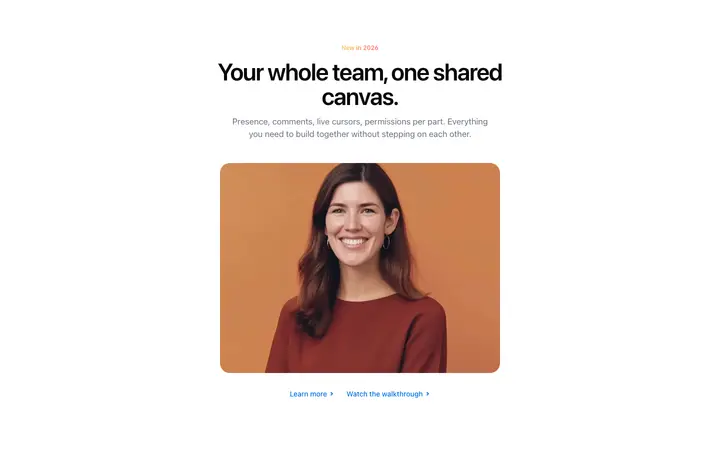 Feature announcement section template for SaaS