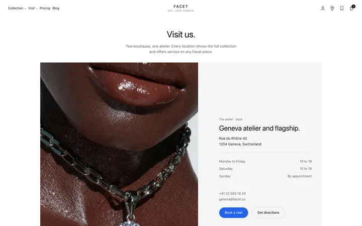 Store locator page template for retail