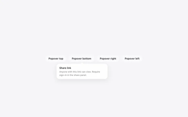 Popover and tooltip template in HTML