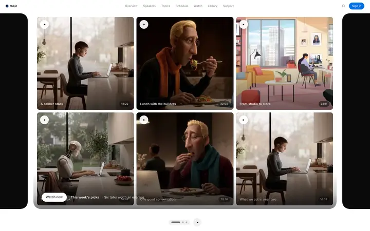Video carousel template for courses and SaaS
