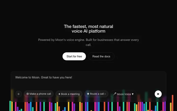 Voice AI hero template for speech SaaS
