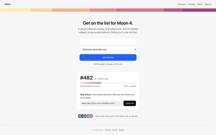Waitlist landing page template for SaaS