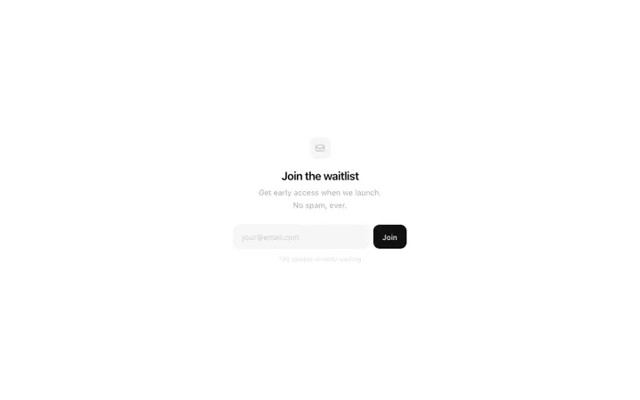 Waitlist signup template for SaaS launches