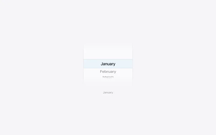 iOS style wheel picker for mobile web